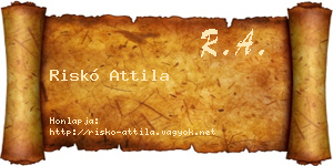 Riskó Attila névjegykártya