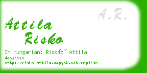 attila risko business card